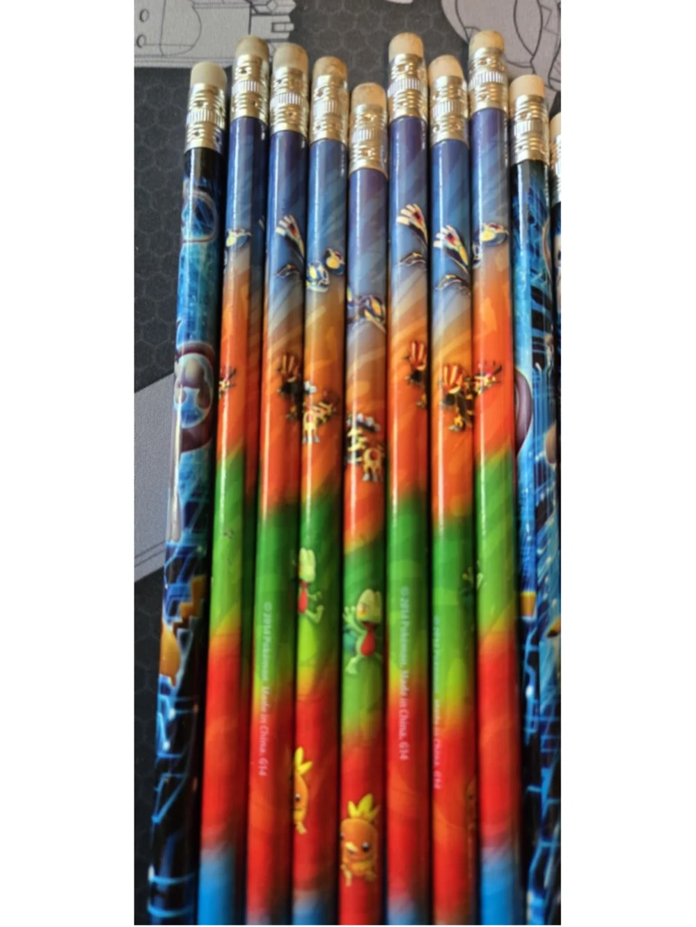 Lot Of 15 Pokemon Characters Pencils Pikachu Mewtwo
